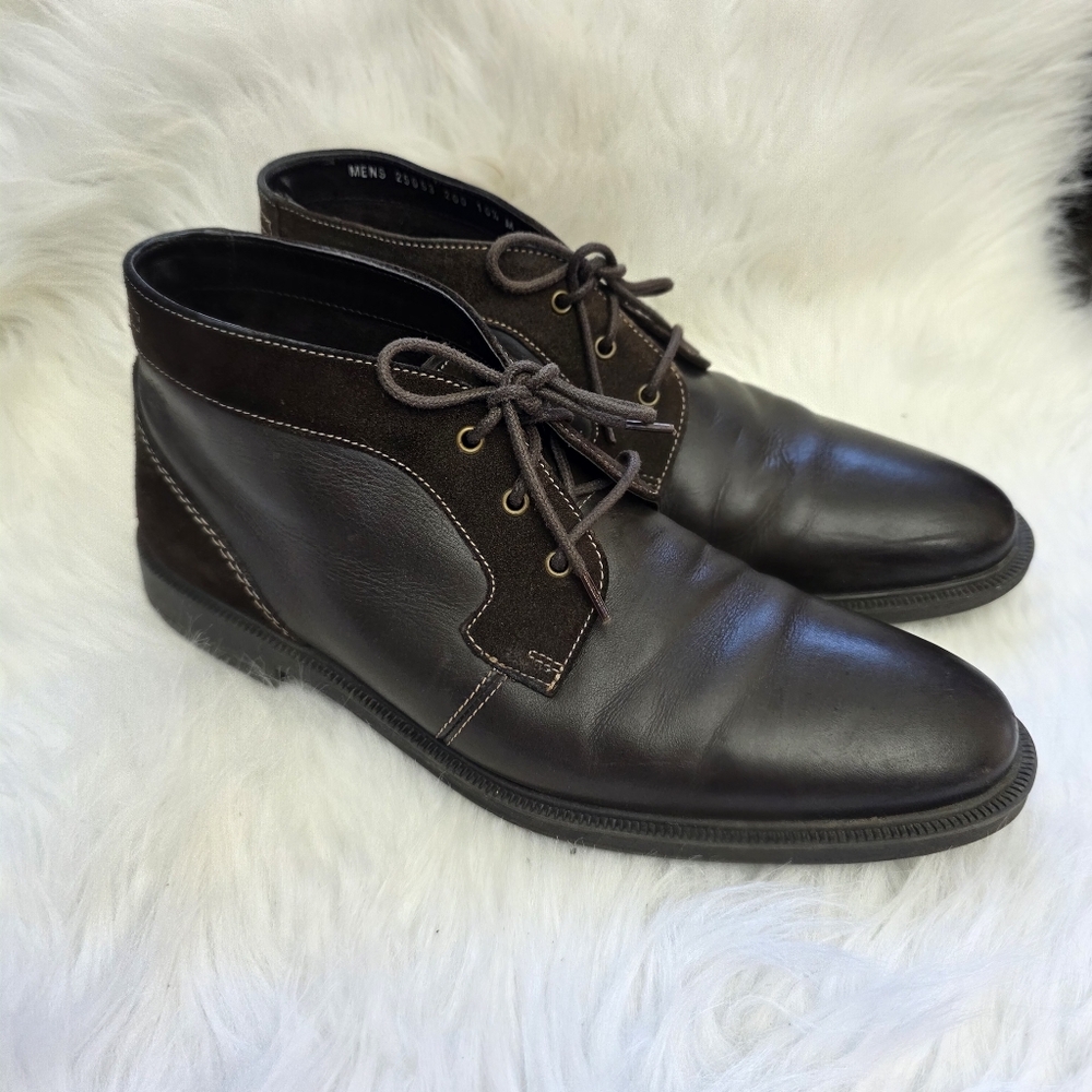 Stacy Adams Brown Genuine Leather Men's Shoes Size 10.5